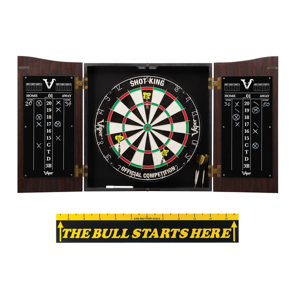 Viper Vault Cabinet with Shot King Sisal Dartboard & 