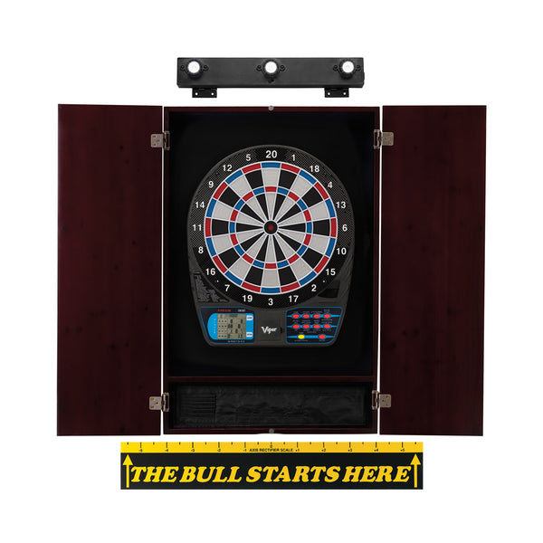 Viper 787 Electronic Dartboard, Metropolitan Mahogany Cabinet, 