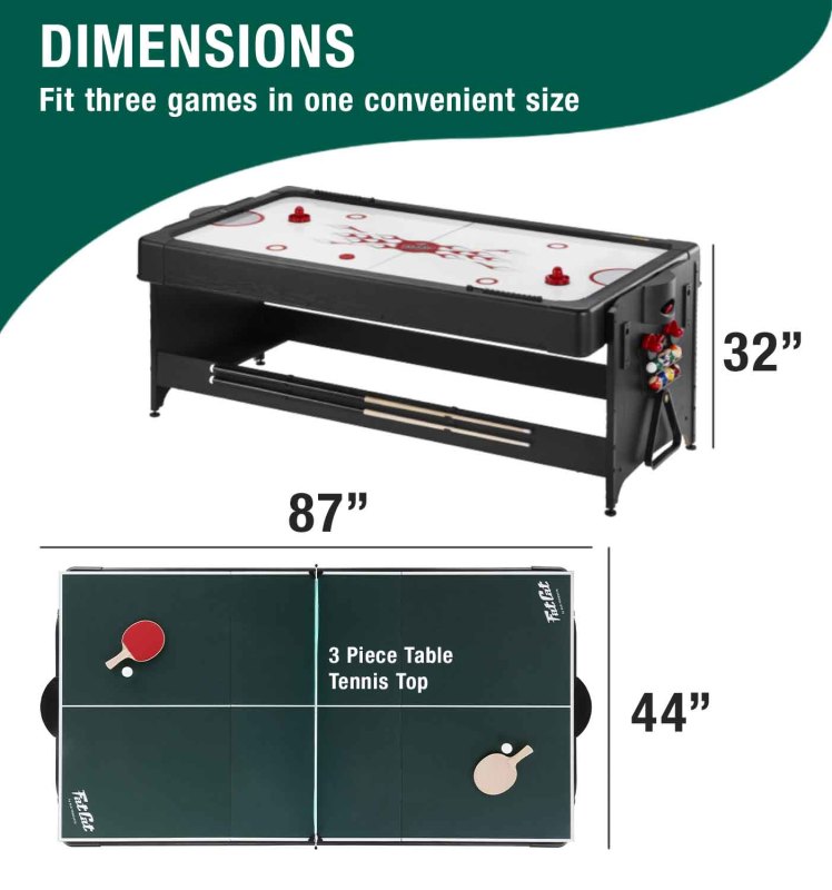 Fat Cat Original 3-in-1 7' Pockey Multi-Game Table